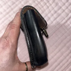 Vintage Black Genuine Leather Pouch for Belt thumbnail 12