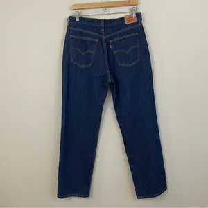 Anthropologie Levi’s Women’s Baggy‎ Pinstriped Dad Jeans Size 30x30 thumbnail 9