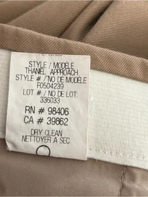 Theory Khaki Pants Work Wear Trousers Straight Leg Mid Rise Slacks Size‎ 4 thumbnail 4