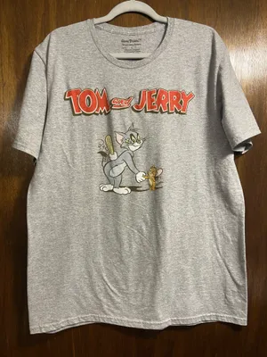Tom and Jerry Graphic Tee Gray Size L thumbnail 1