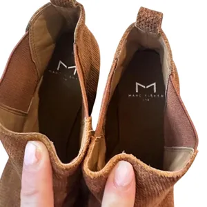 Marc Fisher Yale Chelsea Suede Perforated Metal Detail Boot Brown Point Toe 7.5 thumbnail 8