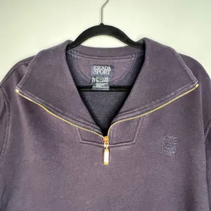 Escada Sport 1/4 Zip Pullover Size Large Blue thumbnail 6