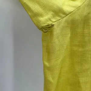 Tyler Boe Linen Tunic Top Women's Medium Citron Yellow V Neck 3/4‎ Sleeve thumbnail 11