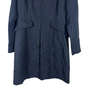 Studio I Longline Button Front Crepe Coat Dress Back Old Money Professional 14 thumbnail 4