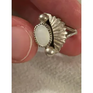 ring band sterling silver 925 beautiful unique size 4.75 thumbnail 3