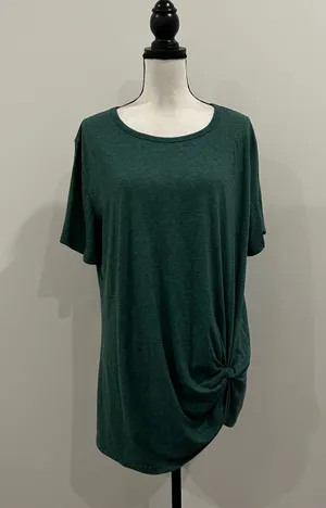 Side Tie Tee Green Size XXL thumbnail 1