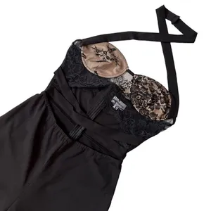 superdown Greta Halter Jumpsuit in Black‎ thumbnail 3