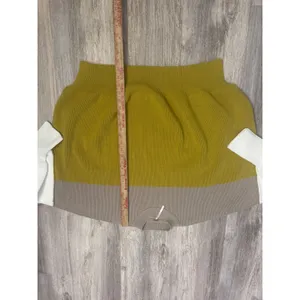 Free People Easy Street Tunic Sweater Womens‎ Small Oversized Colorblock Mustard thumbnail 5