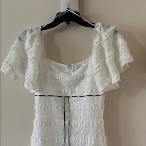 All in Favor Flutter Sleeve Lace Minidress, Size Small, $59 thumbnail 11