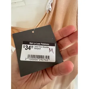 NWT Le Lis‎ Imani one shoulder nude bodysuit size medium thumbnail 5