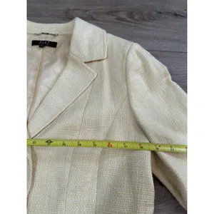 Alex‎ Marie Size 10 Ivory Women's Suit Jacket Blazer thumbnail 5