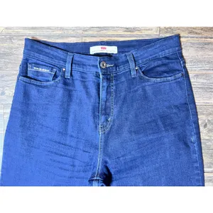 Levi's 512 Bootcut Jeans Perfectly Slimming Dark Wash Denim Size 14 Stretch‎ thumbnail 8