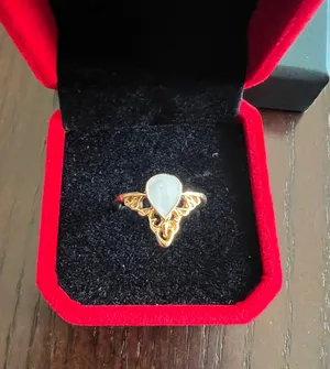 Gorgeous Stainless Steel Golden Stackable Ring Size 6 Gold thumbnail 1
