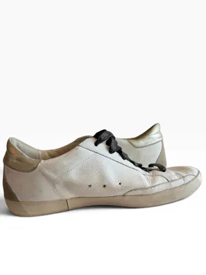 Golden Goose Super-Star Sneakers EU 39(9) White Leather Silver Glitter Star GGDB thumbnail 6