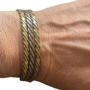 Vintage Brass/Copper Cuff Bracelet thumbnail 1