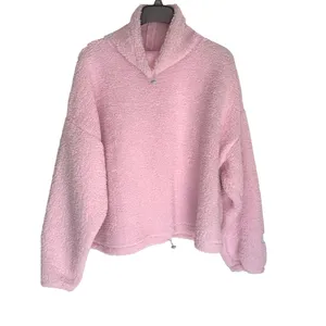 Levis Size XL Womens Pink Sherpa Fleece Pullover Jacket thumbnail 3
