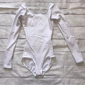 Capezio White Long Sleeve Leotard thumbnail 1