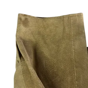Vintage Suede Tan Open Front Pocket Jacket Puff Sleeve Womens Juniors 9 10 thumbnail 14