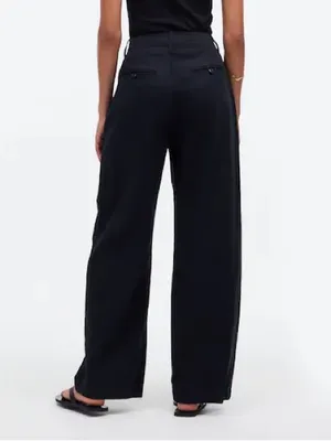 Madewell Black The Harlow Linen Blend Wide Leg Pants Size 14 thumbnail 5