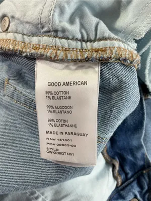 Good American Light Blue High-Rise Straight Leg Jeans 994 thumbnail 7
