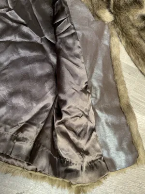 Vintage Hillmoor New York Faux Fur Coat Brown Modacrylic Made in USA thumbnail 10