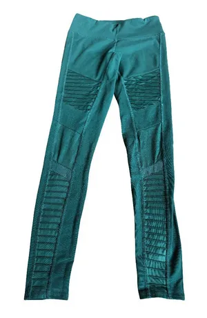 Alo Yoga High-Waisted Moto Leggings Greem Stretch Ankle Length Workout Size XS thumbnail 1