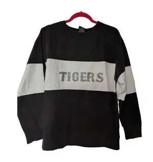 Fan Cloth Team L Tigers Black and White Crewneck Sweatshirt thumbnail 1
