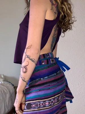 Chakra Open Back Top Purple Size M thumbnail 2