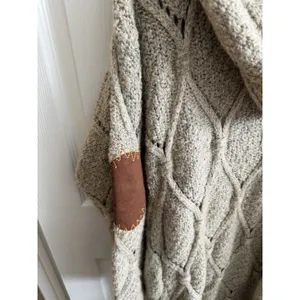 POL Cardigan Sweater Womens M Oatmeal Boho Cottagecore Open Cozy Coastal thumbnail 11