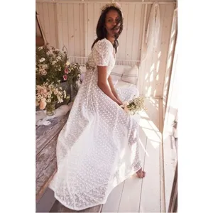 LoveShackFancy‎ Castella Gown Lace Embroidered Maxi Dress White Size 00 NWT thumbnail 8