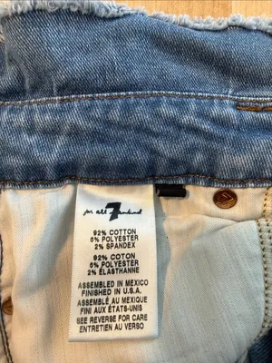 7 For All Mankind High-Rise Ankle Skinny Self Tie Raw Waistband Jeans, 27 thumbnail 8