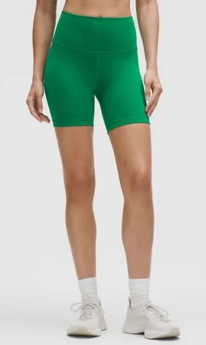 Lululemon Wunder Train HR Shorts 6” size in raceway green thumbnail 1
