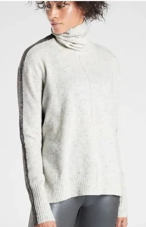 Athleta‎ Transit Colorblock Merino Wool Blend Sweater Sz XS thumbnail 1