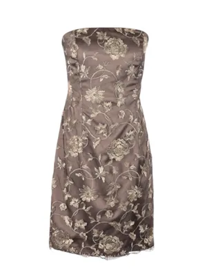 Adrianna Papell ✶ Strapless Lace Sheath Cocktail Dress ✶ Floral Embroidery ✶ 2 thumbnail 4