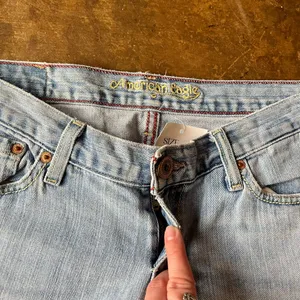 American Eagle Vintage Y2K Light Wash Low Rise Hipster Flare Jeans 8 Short Mall thumbnail 5