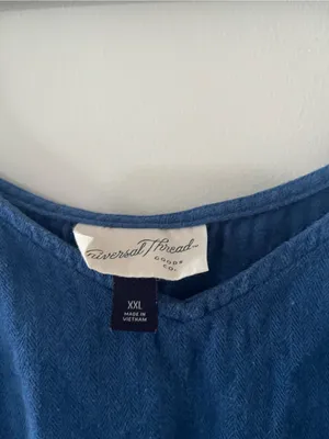 Universal Thread Blue Cotton Sleeveless Midi Dress XXL Coastal Beach Travel thumbnail 4
