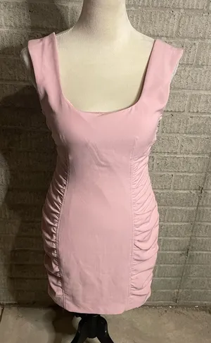 Guess Womens Pink Ruched Sleeveless Bodycon‎ Mini Dress Size 4 thumbnail 1
