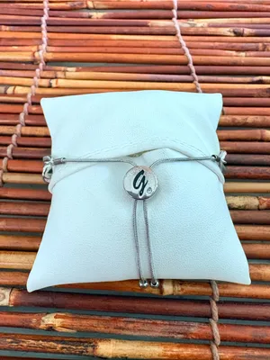 Guess Silver-Tone Charm Bracelet with Logo and Heart Adjustable Slider 7”-8” thumbnail 2