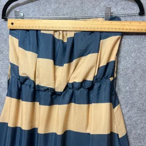 Poetry‎ Striped Maxi Dress Womens Medium Strapless Sleeveless Casual thumbnail 3