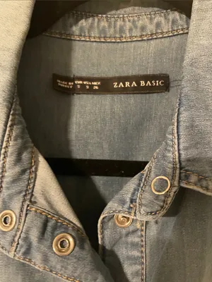 EUC Zara distressed western pearl snap shirt thumbnail 2