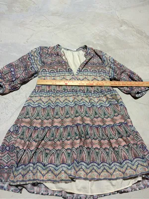 Amanda uprichard Diego Patterned Boho Tiered Dress large thumbnail 5