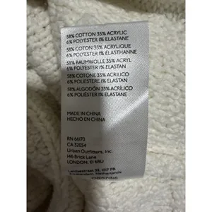 Anthropologie Pilcro Crop‎ Rolled Neck Cable Knit Sweater Ivory Women's Size Sm thumbnail 11