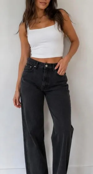 ZARA Black Jeans High-Rise Straight thumbnail 1