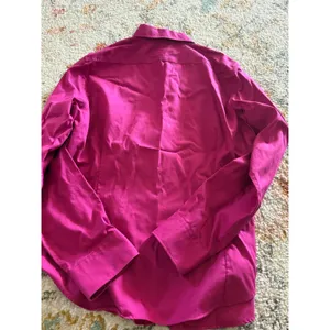 Lauren Ralph Lauren Magenta Pink Non-Iron Cotton Button Down Shirt Large thumbnail 5