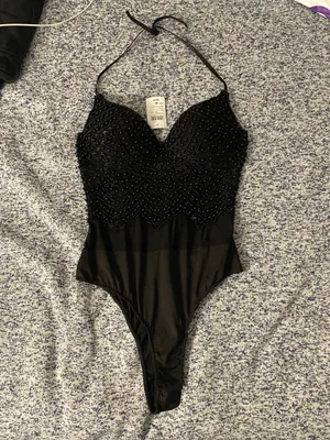 Windsor Sequin Black Body Suit thumbnail 6