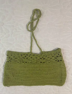 Green knit edikted bandeau top thumbnail 1