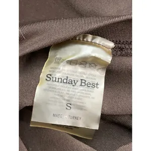 Aritzia Sunday Best Women's Brown Crew Neck Short Sleeve Crop Tee T-shirt Top S thumbnail 5