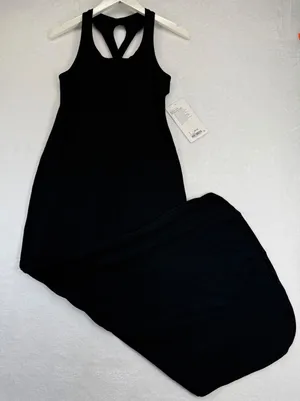 Lululemon Restore and Revitalized Dress Black Maxi‎ Racerback Keyhole Size 6 NEW thumbnail 1