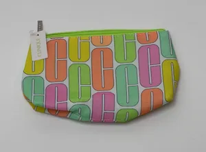 Clinique Neon Green-Zip Multicolor Logo Pouch thumbnail 1