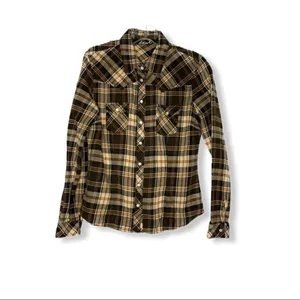 Active Western Cut Flannel Shirt Brown Size XS thumbnail 9